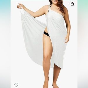 Womens Cover Ups Beach Spaghetti Strap Sarongs Beach Backless Wrap Midi Dresses